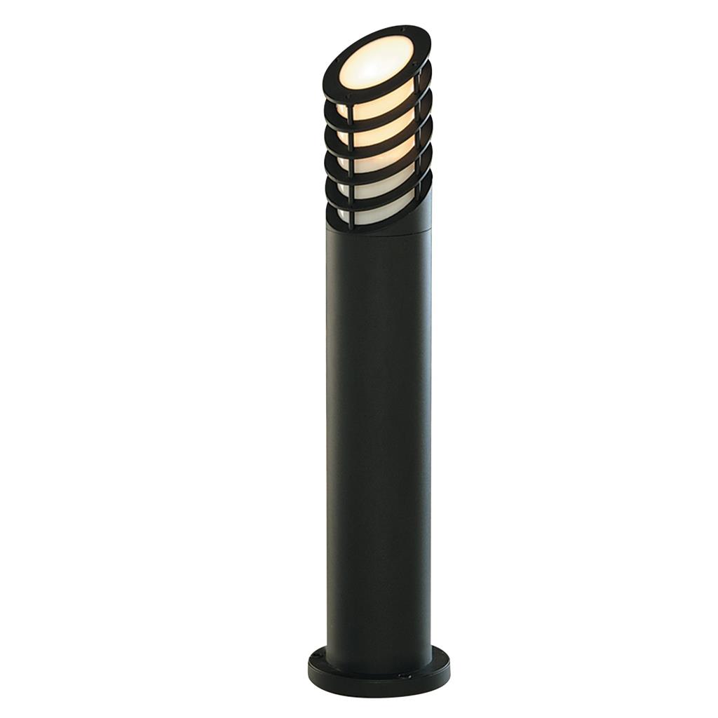 Black Aluminium 730mm Slatted Outdoor Light Bollard