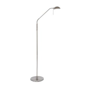 Metis adjustable floor reading lamp in antique chrome main image