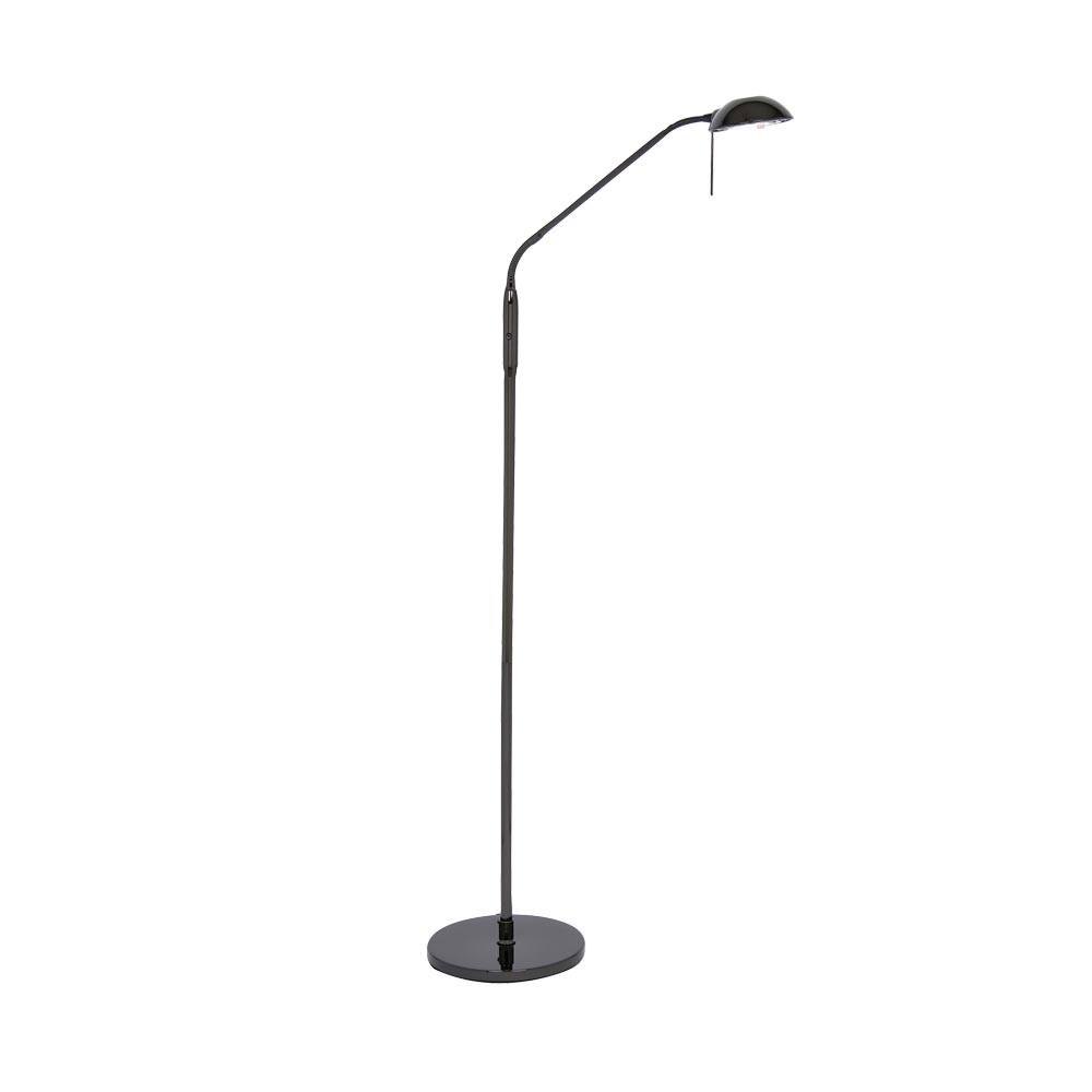 Metis Adjustable Floor Reading Lamp Black Chrome