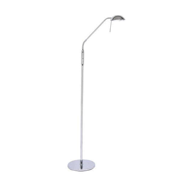 Metis adjustable floor reading lamp in polished chrome main image