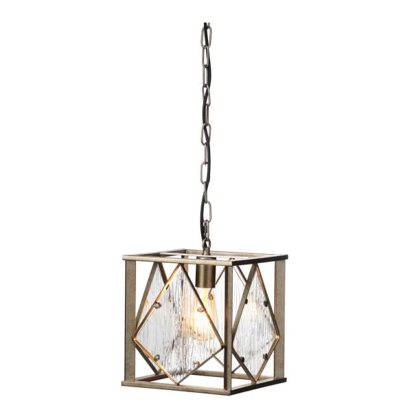 Sovana single urban chic pendant light in antique silver on white background