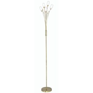 Pandora 5 light floral floor lamp in antique brass main image