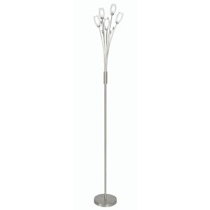 Pandora 5 light floral floor lamp in antique chrome main image