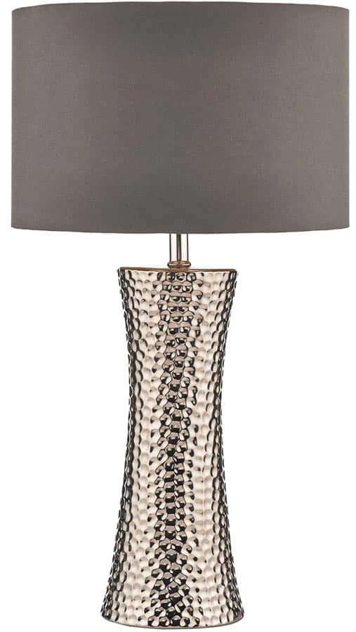 Dar Bokara Tall Silver Table Lamp With 