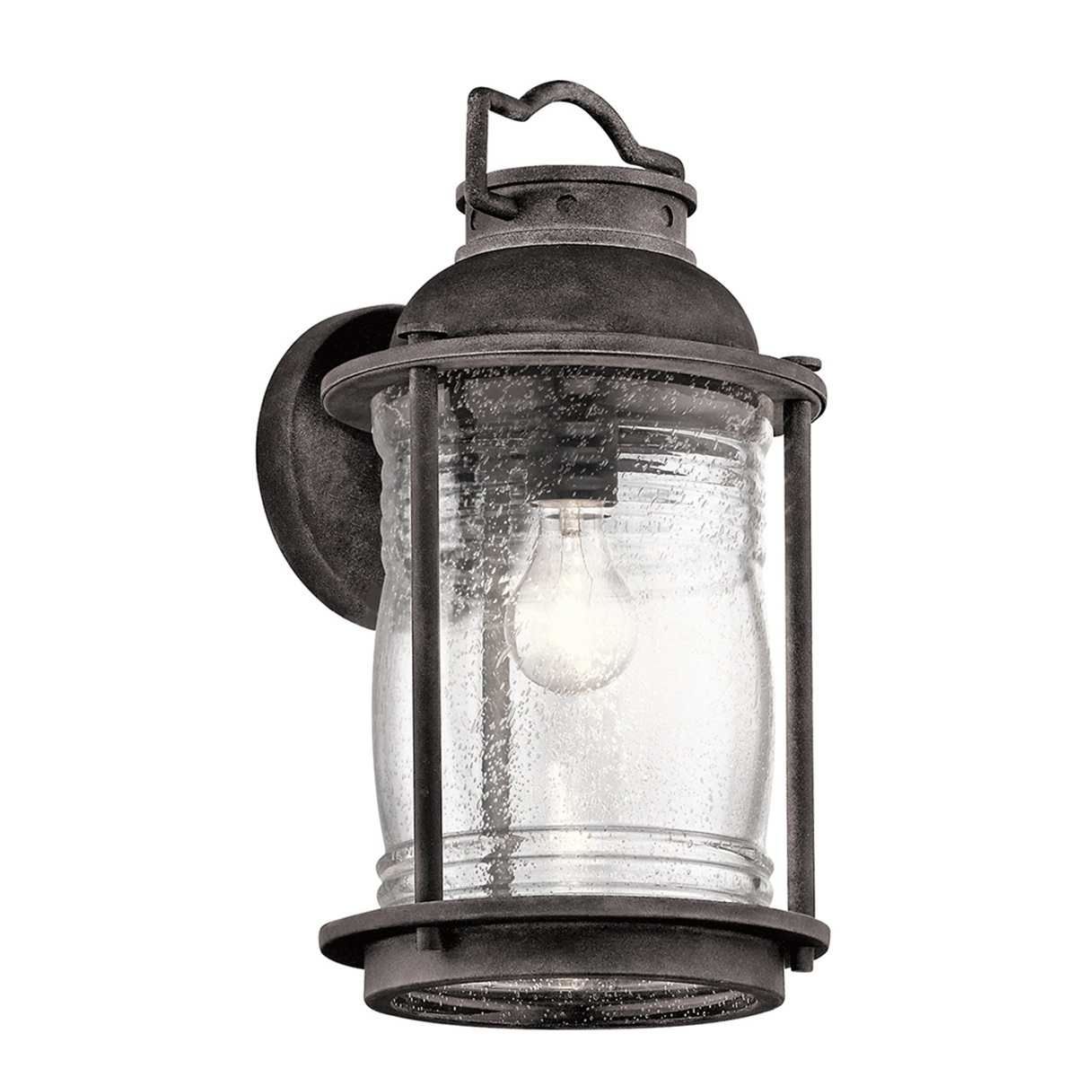 Kichler Ashland Bay 1 Light Large Outdoor Wall Lantern Weathered Zinc