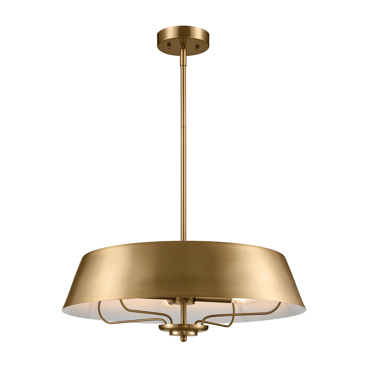 Luella Duo Mount 4 Light Pendant Brushed Natural Brass