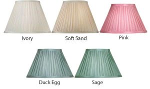 Box pleat faux silk 10 inch lamp shade colour choice