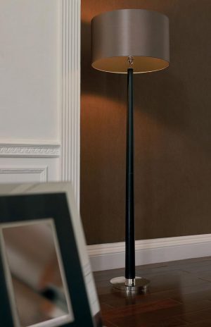 Chasselas floor lamp standard with mink shade main image
