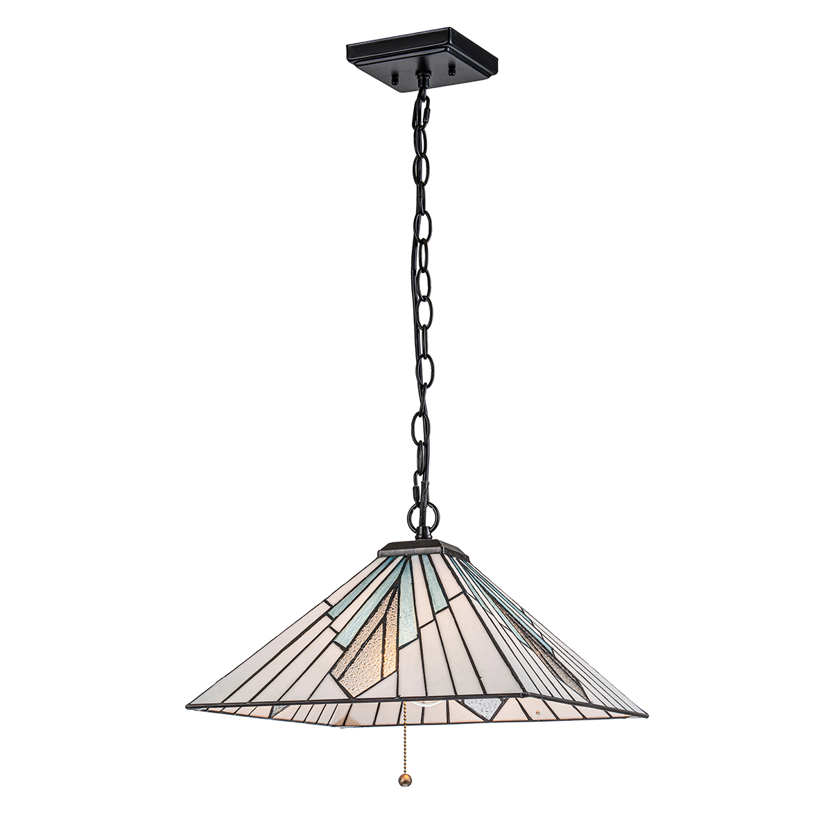 Alderley Art Deco Style 1 Light Tiffany Ceiling Pendant