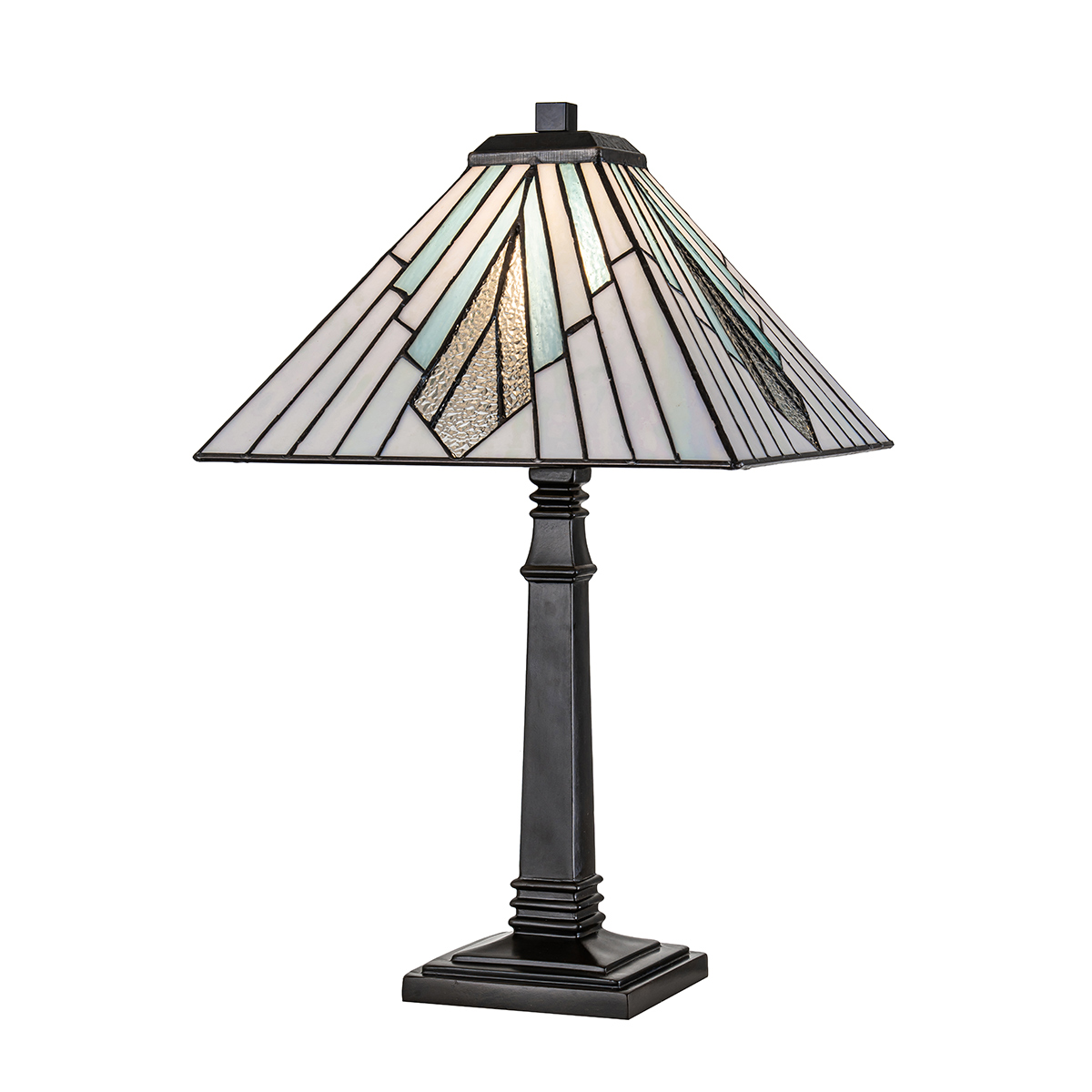 Alderley Art Deco Style 1 Light Large Tiffany Table Lamp