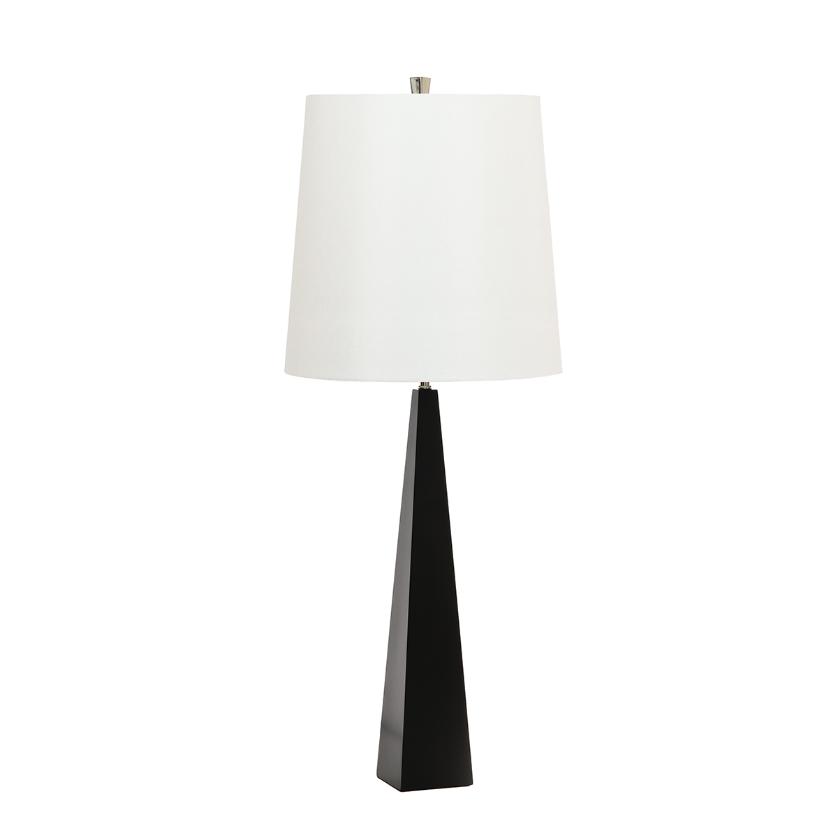 Ascent Tapered Black Finish Table Lamp With White Shade