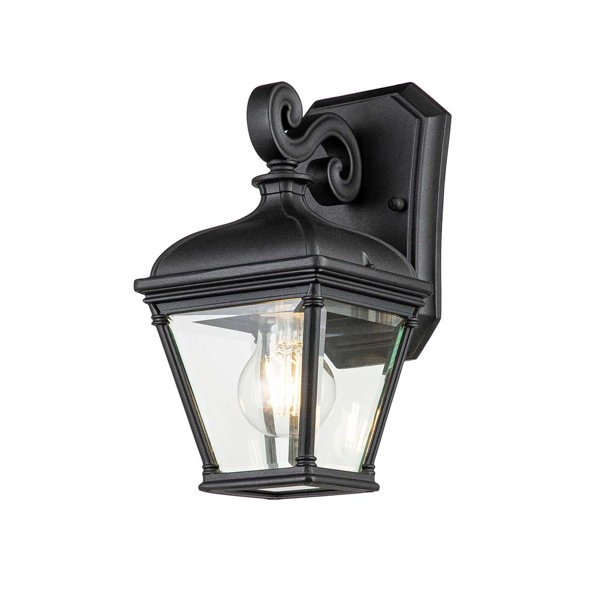 Bayview Small Georgian Style Outdoor Wall Lantern Black