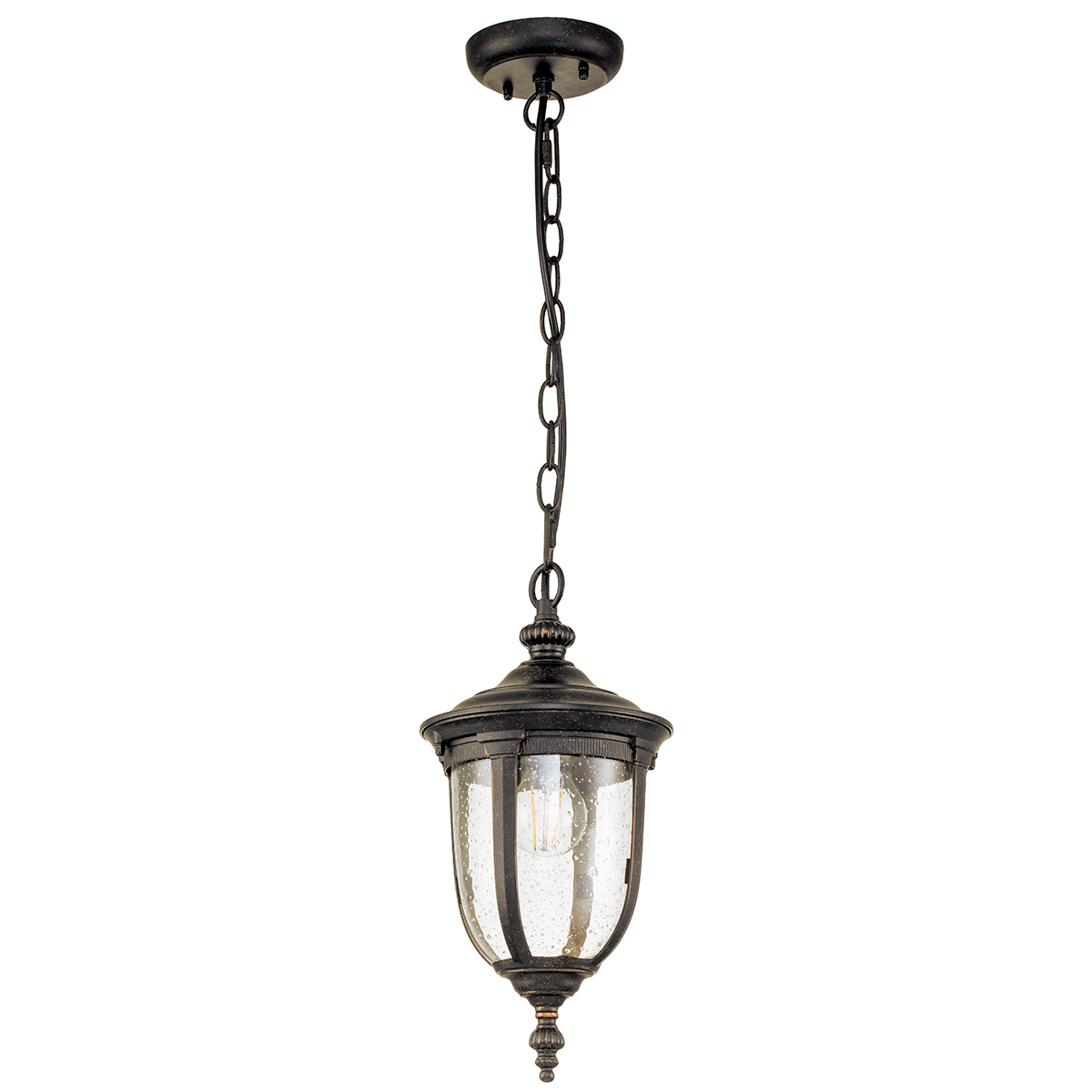 Cleveland Small Hanging Porch Lantern Weathered Bronze IP44