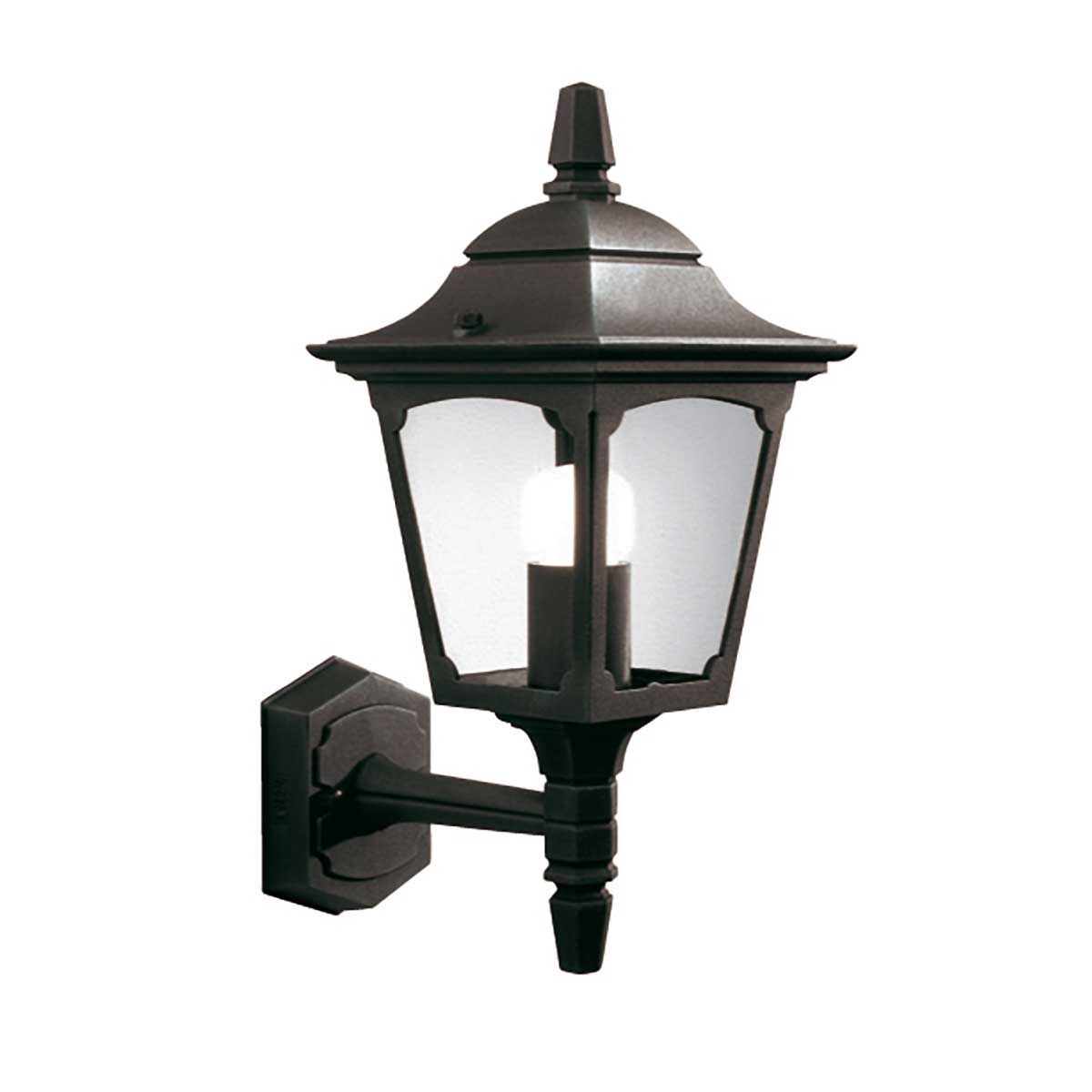 Elstead Chapel Mini 1 Light Upward Outdoor Wall Lantern Black