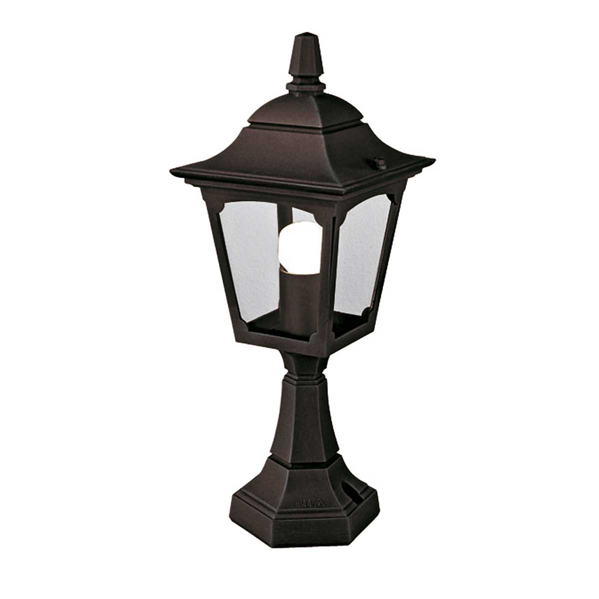 Elstead Chapel Mini 1 Light Outdoor Pedestal Lantern Black