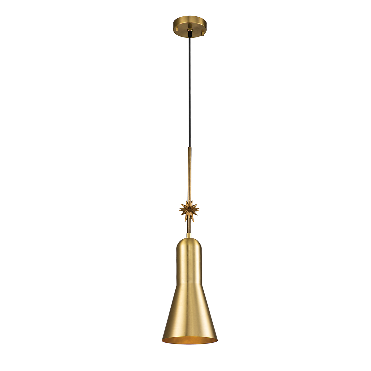 Etoile Medium Kitchen Pendant Light Aged Brass / Gold Leaf