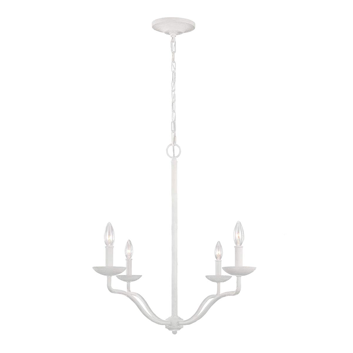 Feiss Annie 4 Light Chandelier In Textured Plaster White