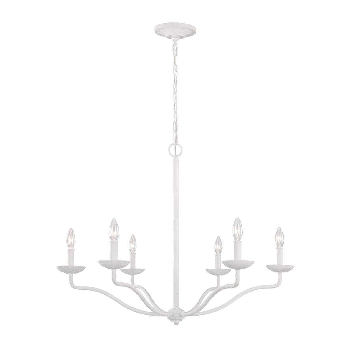 Feiss Annie 6 Light Chandelier In Textured Plaster White