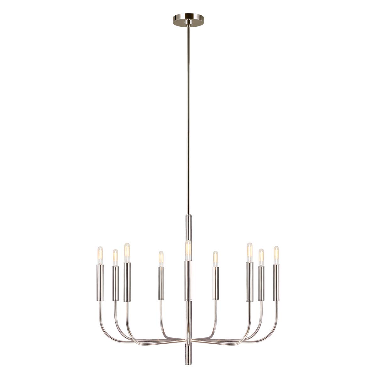 Feiss Brianna 9 Light Chandelier In Polished Nickel