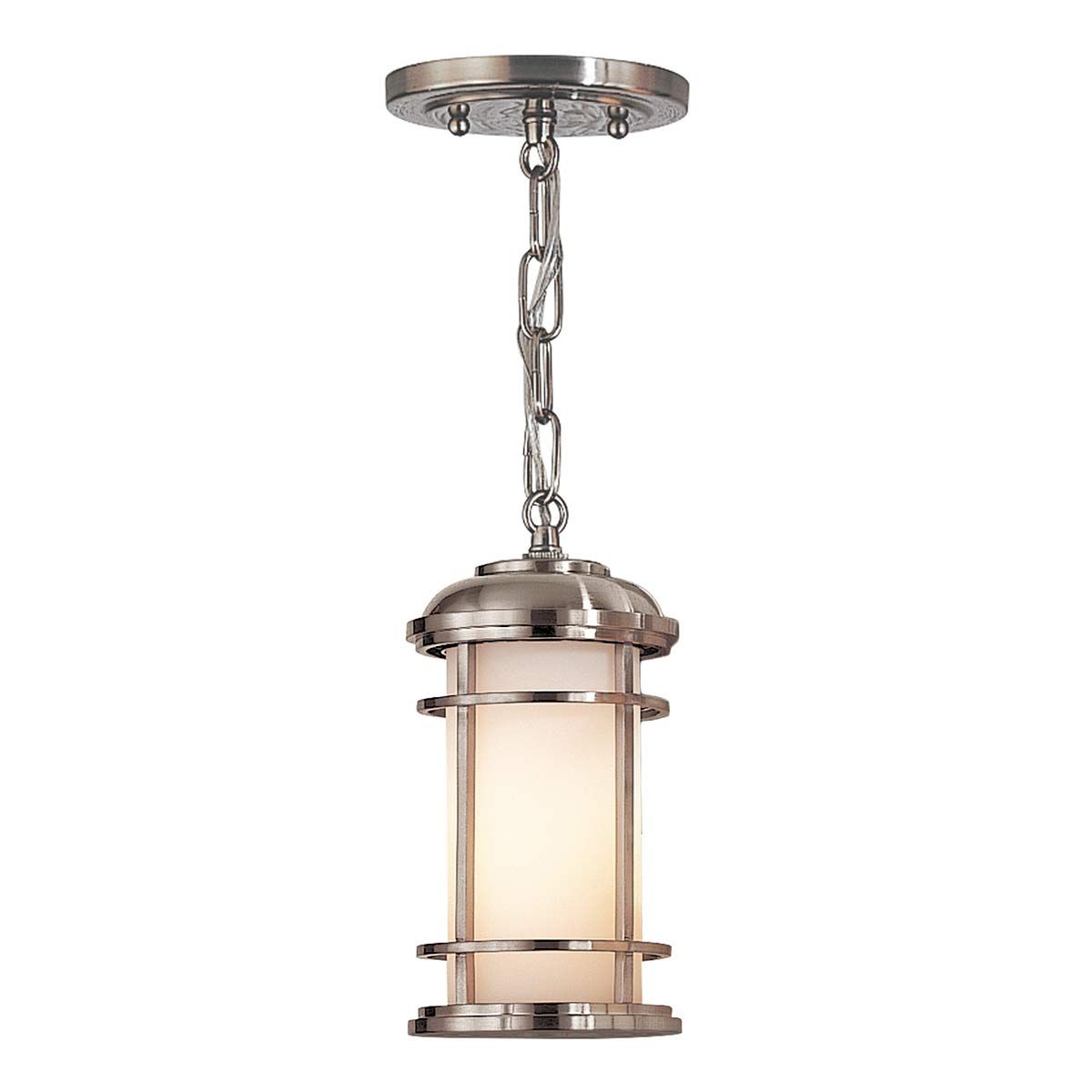 Feiss Lighthouse Small Hanging Porch Lantern Brushed Steel