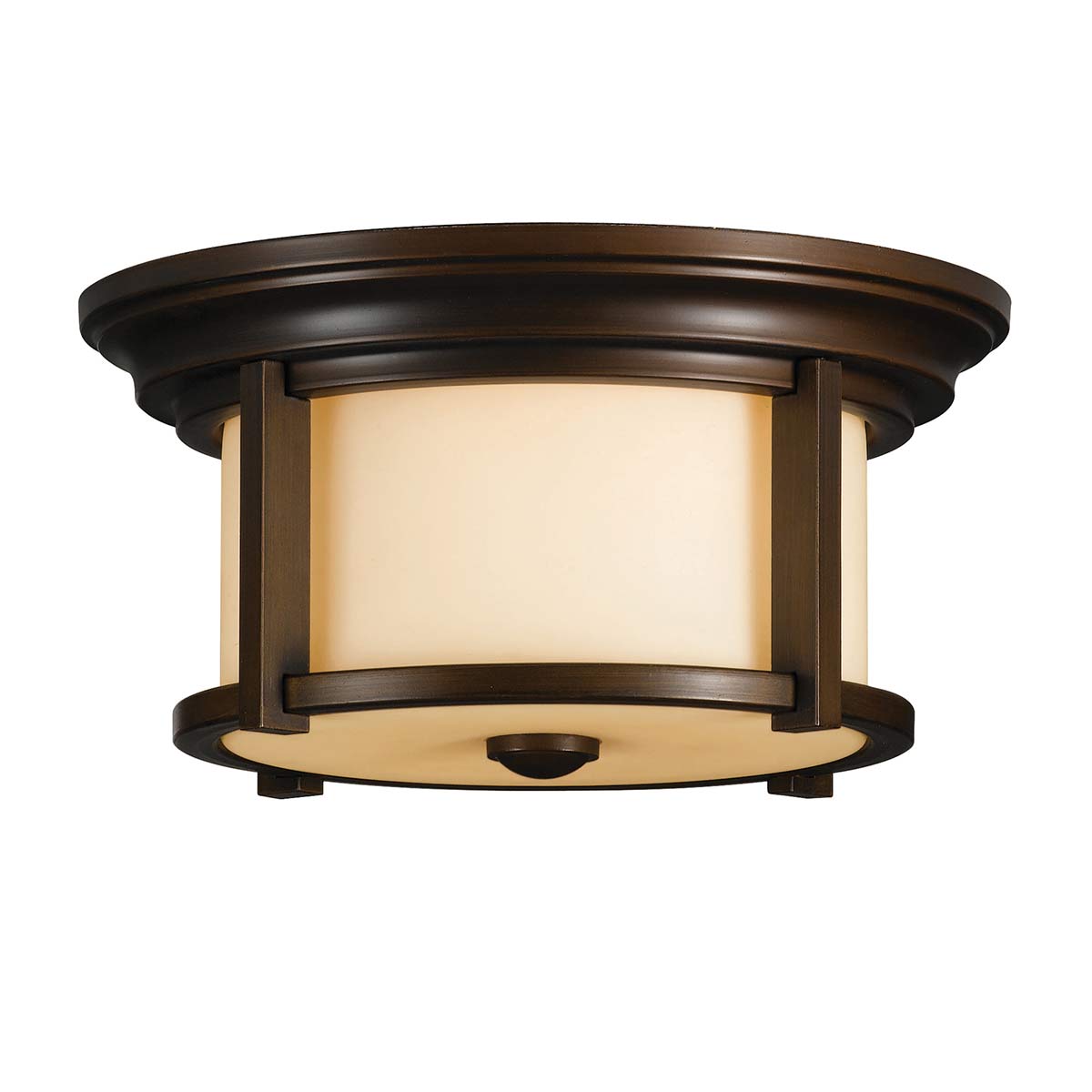 Feiss Merrill 2 Light Flush Porch Light Heritage Bronze IP44