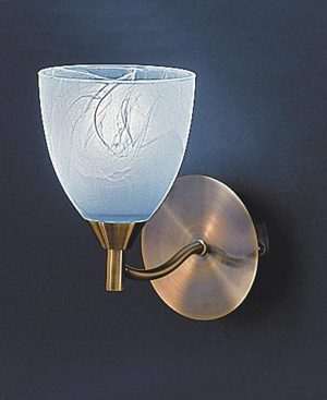 Franklite FL2105/1 Emmy single light wall light in bronze finish with alabaster effect glass shade