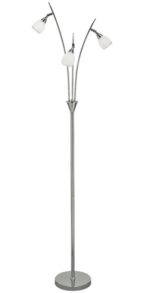 Franklite SL219 Lutina 3 light floor lamp in polished chrome