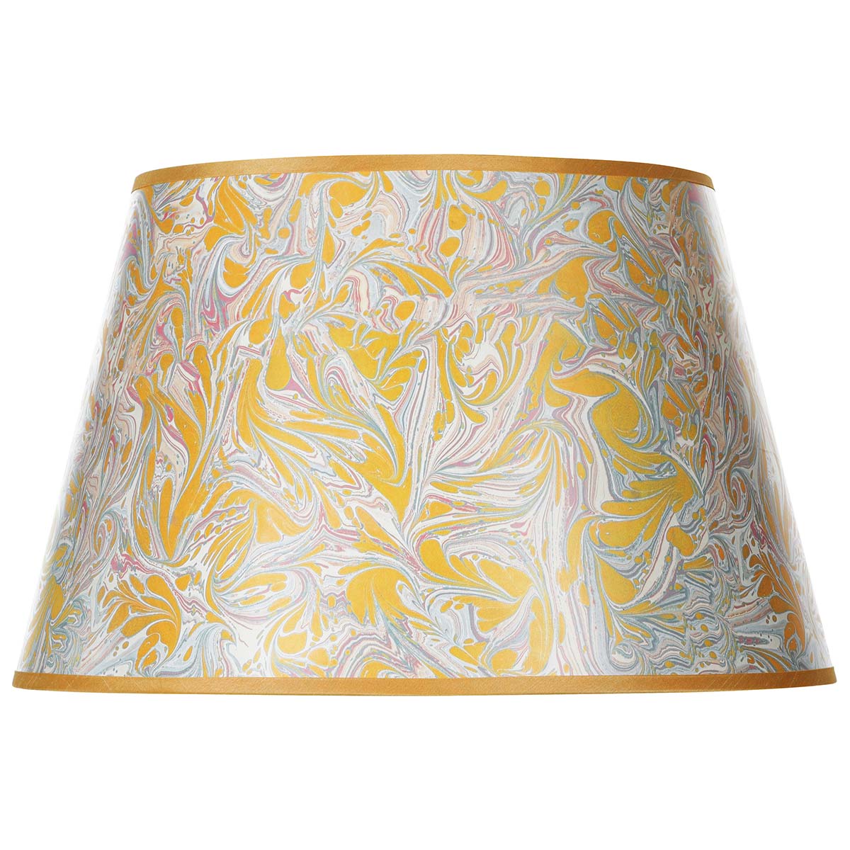 Frida Yellow Marble Tapered Card Table Lamp Shade 18 Inch