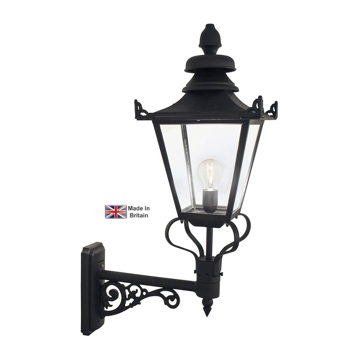 Elstead Grampian Traditional Victorian Large Outdoor Wall Lantern Black