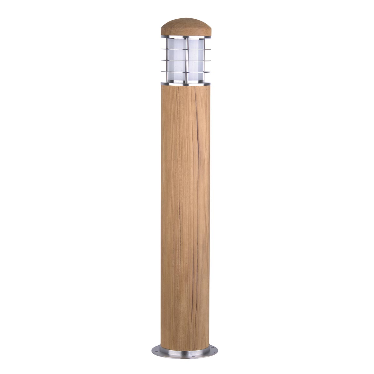 Poole 1 Light Outdoor Bollard 316 Stainless Steel & Teak