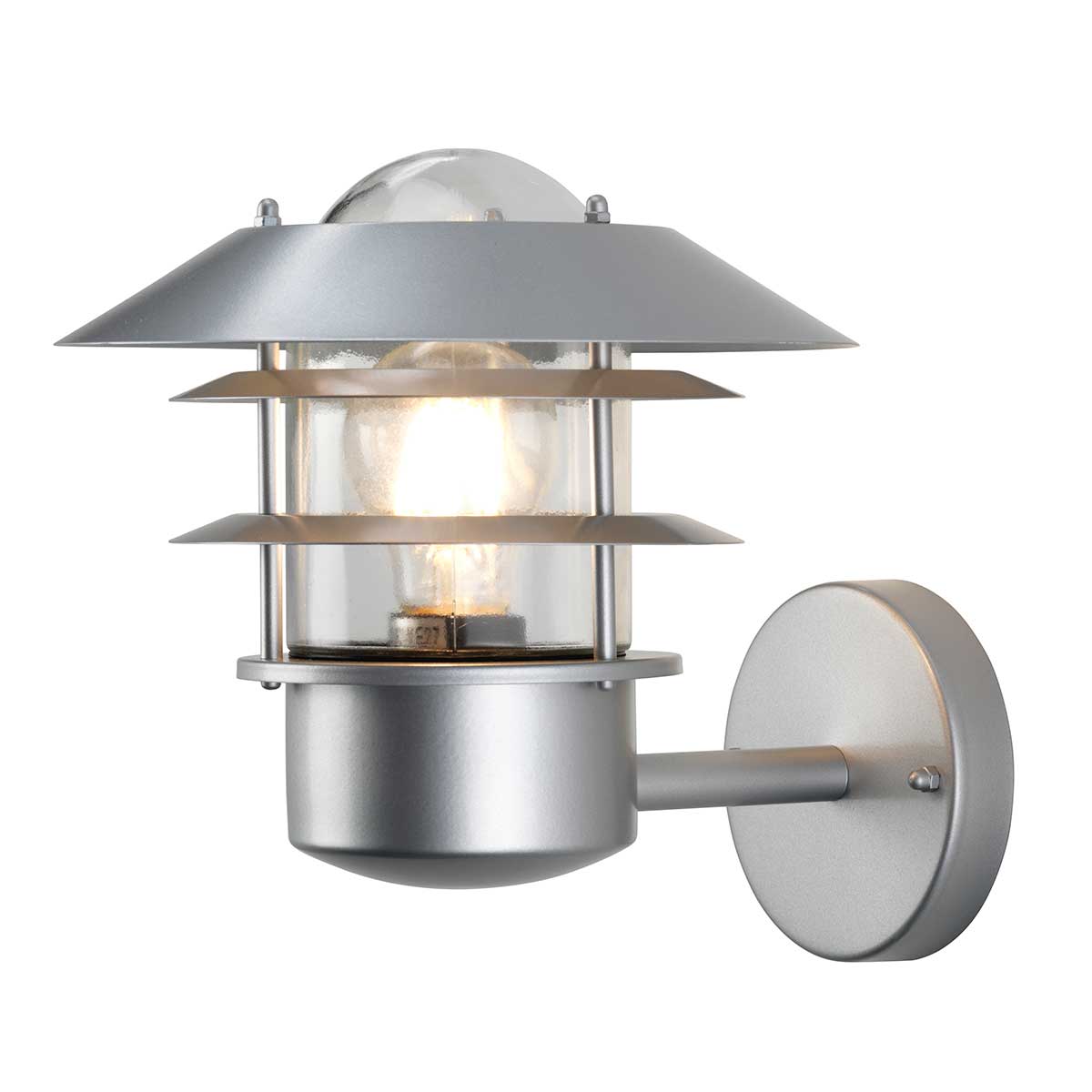 Elstead Helsingor Stainless Steel Outdoor Wall Lantern In Silver