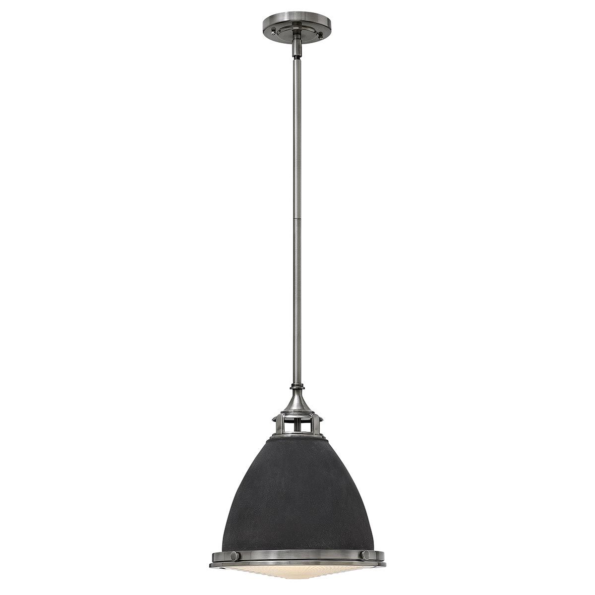 Hinkley Amelia Medium Aged Zinc Industrial Pendant Light