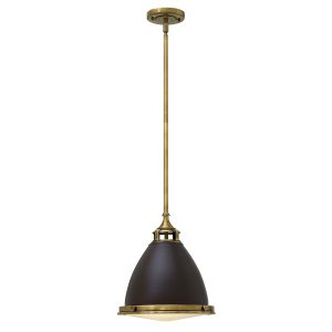 Amelia medium vintage industrial kitchen pendant light in bronze on white background