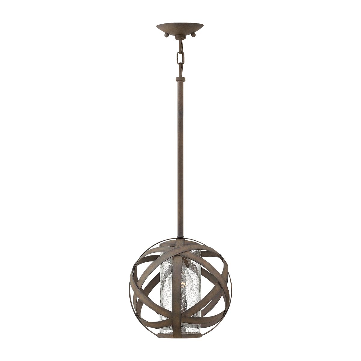 Hinkley Carson 1 Light Outdoor Porch Lantern Vintage Iron