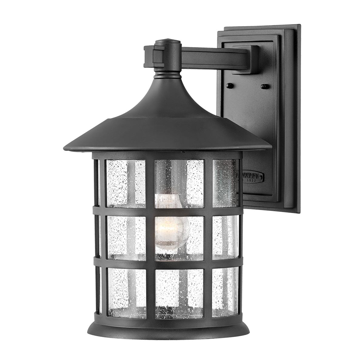 Freeport 1 Light Large Textured Black Outdoor Wall Lantern