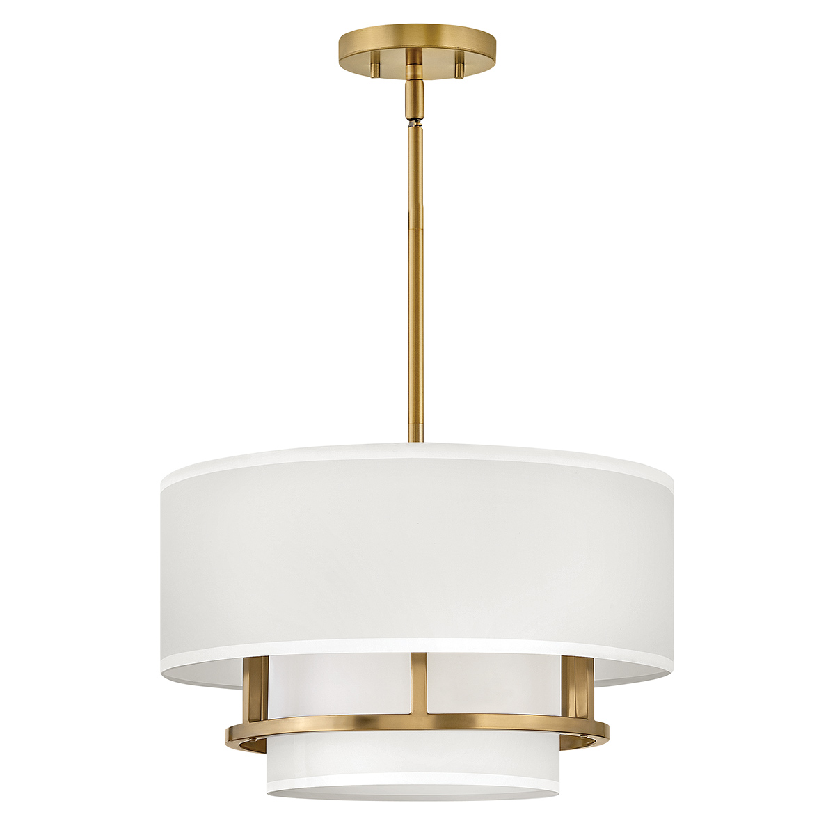 Graham 3 Light Duo Mount Ceiling Pendant Lacquered Brass