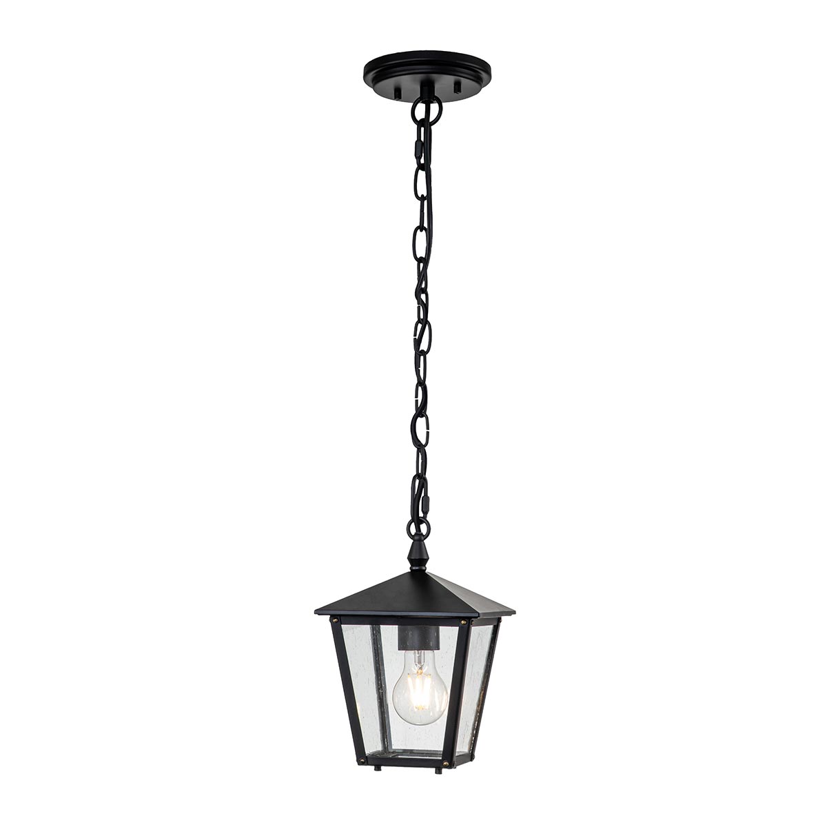 Hinkley Huntersfield 1 Light Small Porch Chain Lantern Black