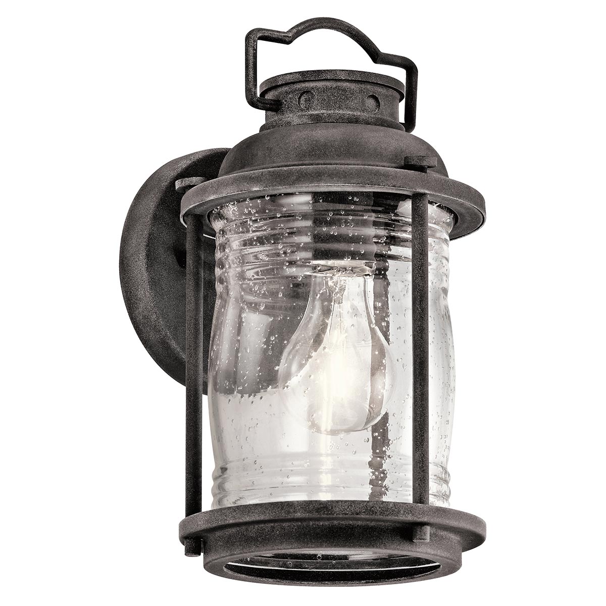 Kichler Ashland Bay 1 Light Small Outdoor Wall Lantern Weathered Zinc