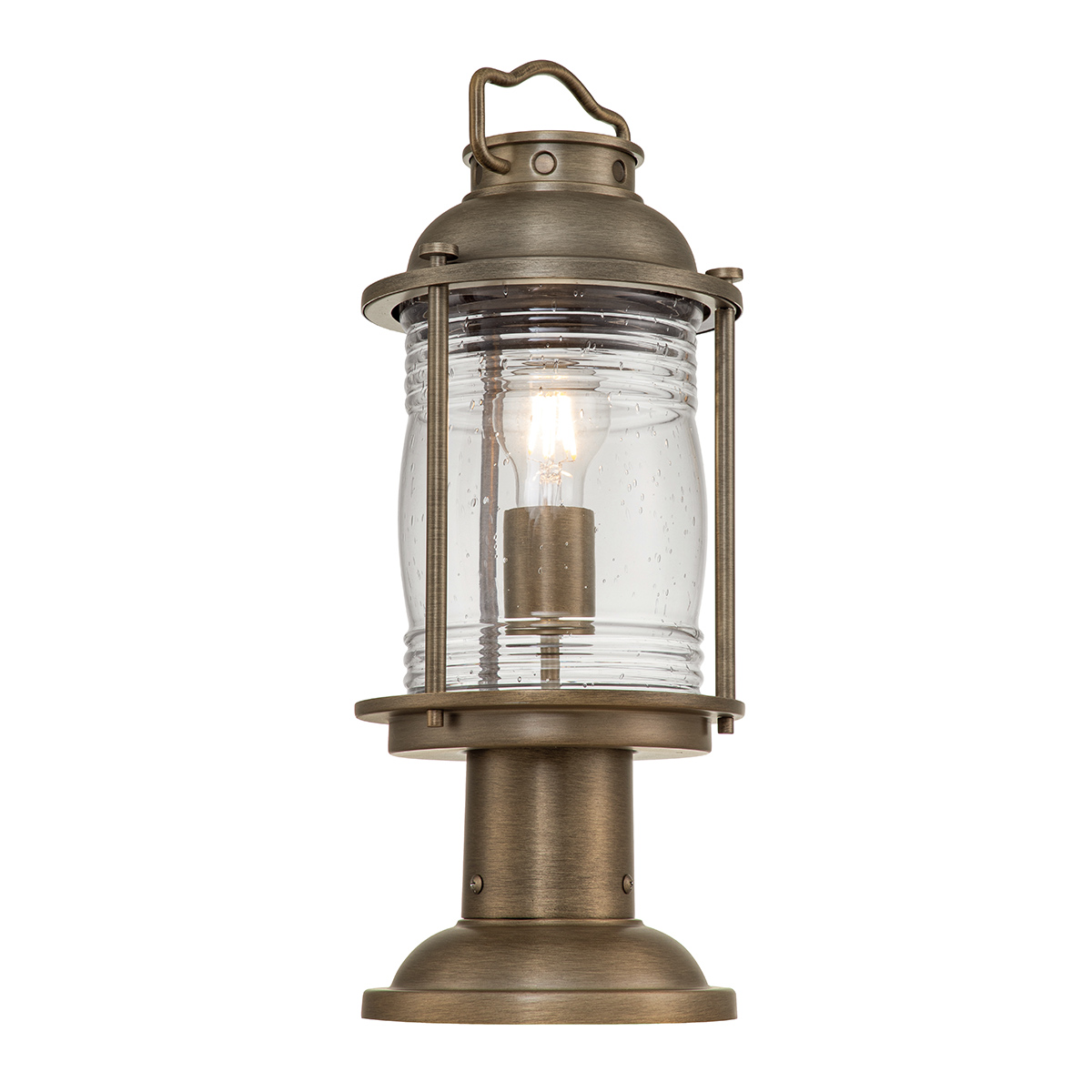 Ashland Bay 1 Light Outdoor Pedestal Lantern Burnished Bronze