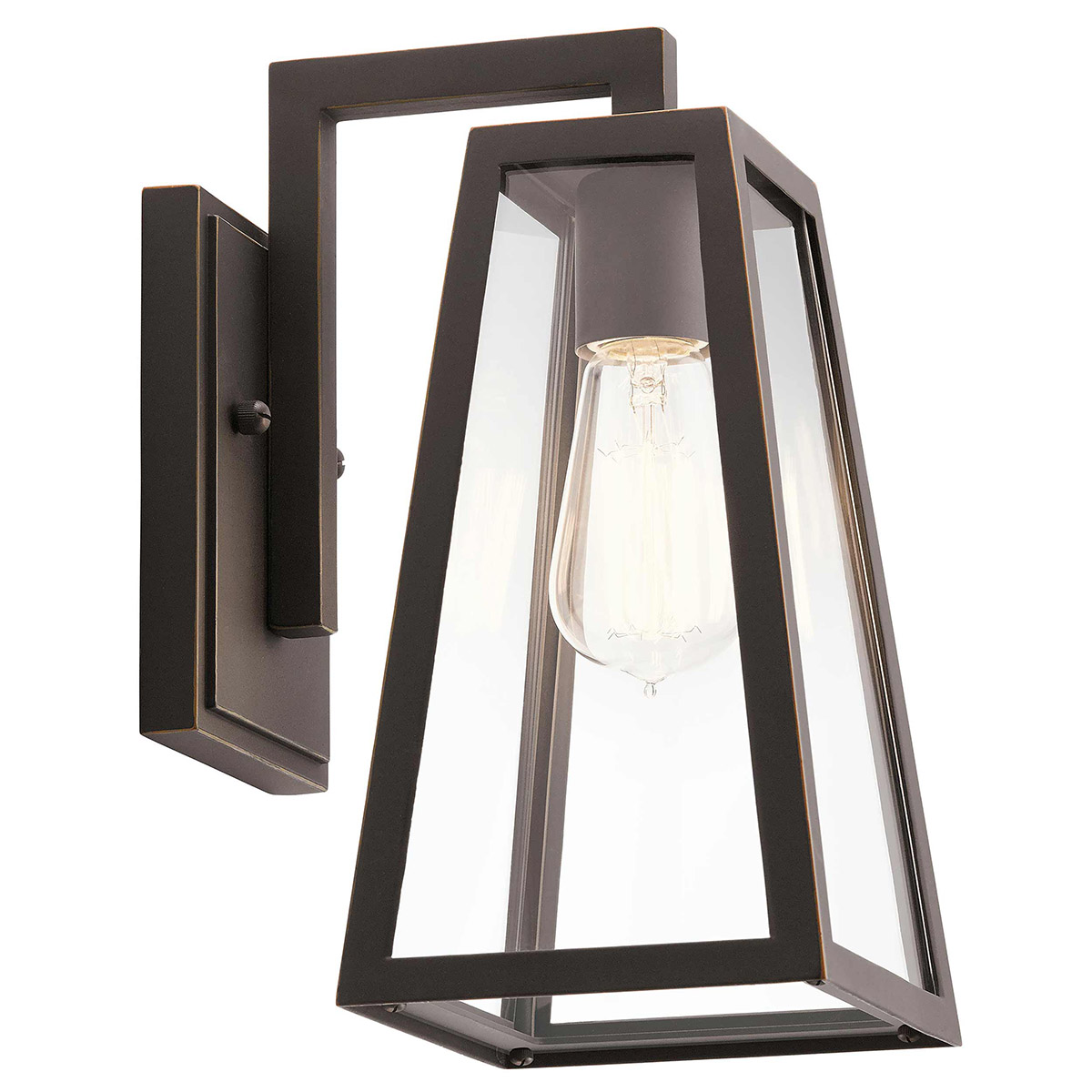 Delison 1 Light Small Modern Outdoor Wall Lantern Bronze