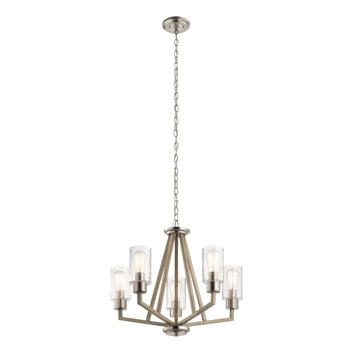 Kitchler Deryn 5 Light Chandelier In Distressed Antique Grey