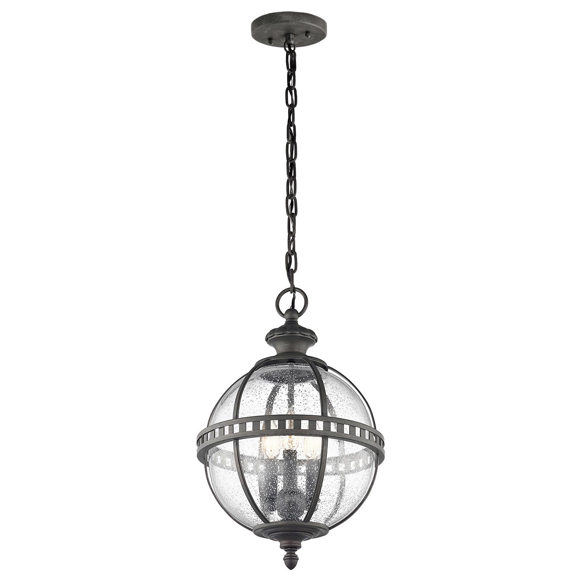 Kichler Halleron 3 Light Outdoor Porch Chain Lantern Londonderry