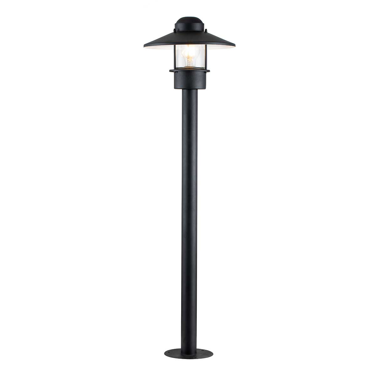 Klampenborg Stainless Steel Outdoor Bollard Light In Black