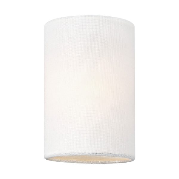 white linen clip on lamp shade suitable for the Brianna collection on white background.