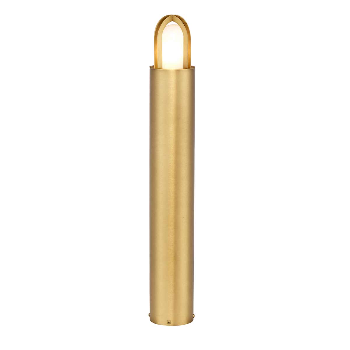 Paignton 1 Light Brushed Solid Brass Outdoor Bollard Light