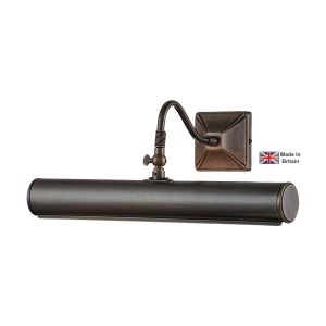 Elstead classic 2 light 36cm British made picture light in dark bronze on white background