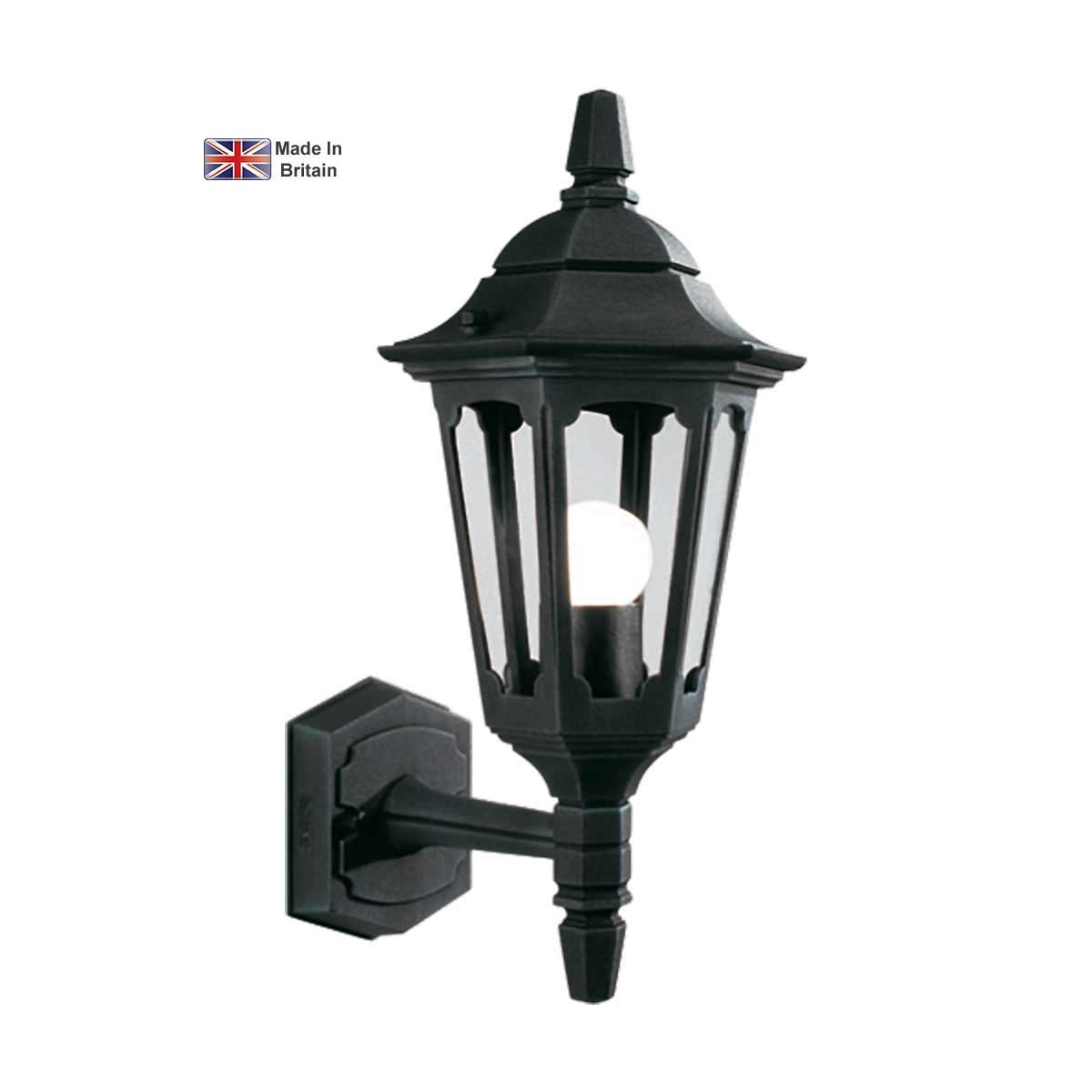 Elstead Parish Mini 1 Light Upward Outdoor Wall Lantern Black