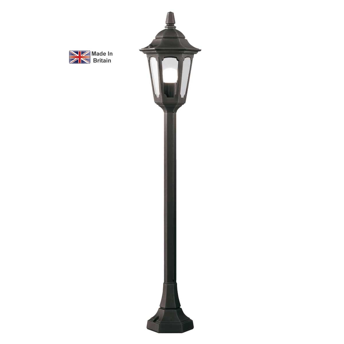 Elstead Parish Mini 1 Light Outdoor Pillar Lantern In Black