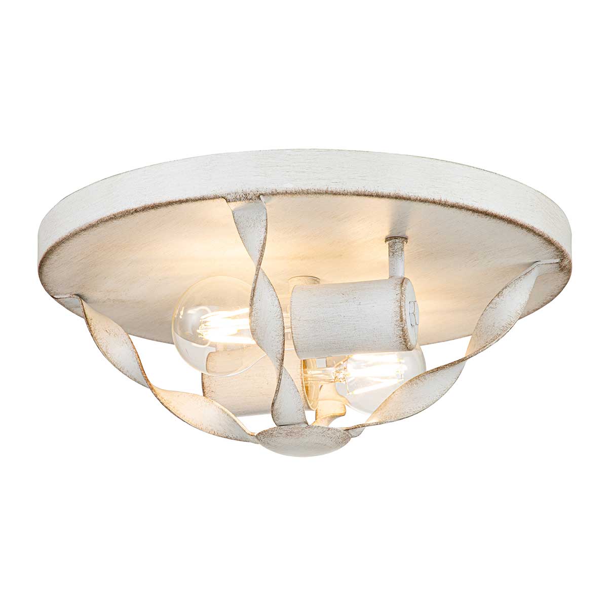 Bradbury 2 Light Flush Mount Ceiling Light In Antique White