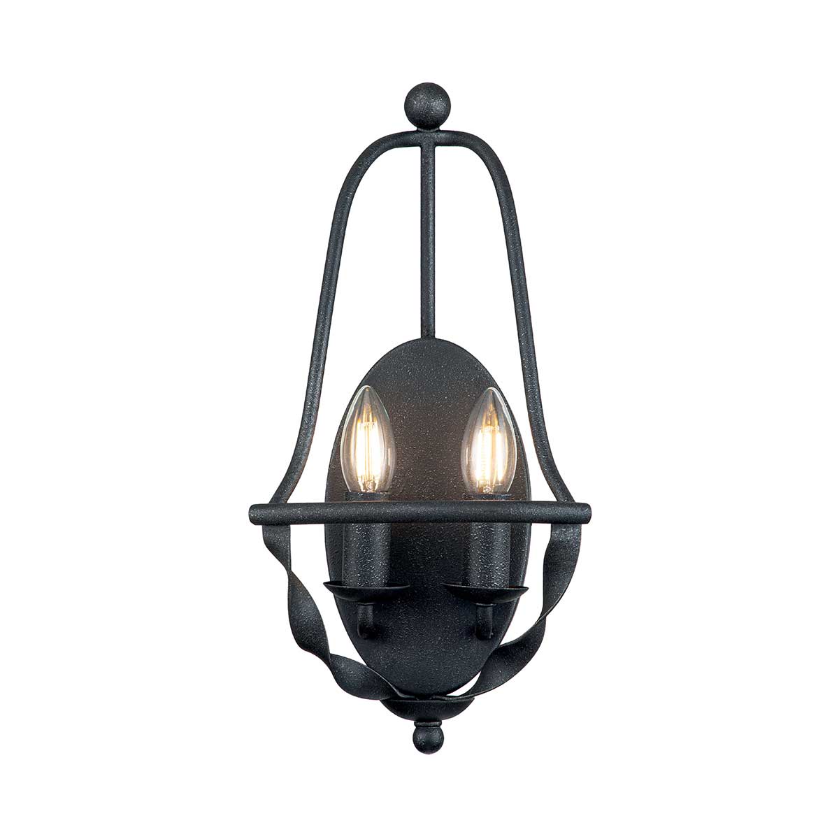 Bradbury 2 light Traditional Wall Light In Grey Ash